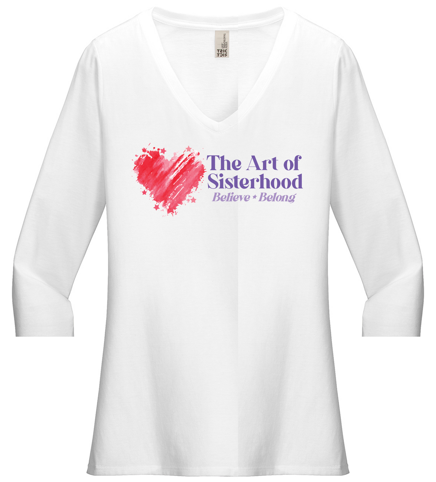 The Art of Sisterhood V-Neck T-Shirt Ladies Fit