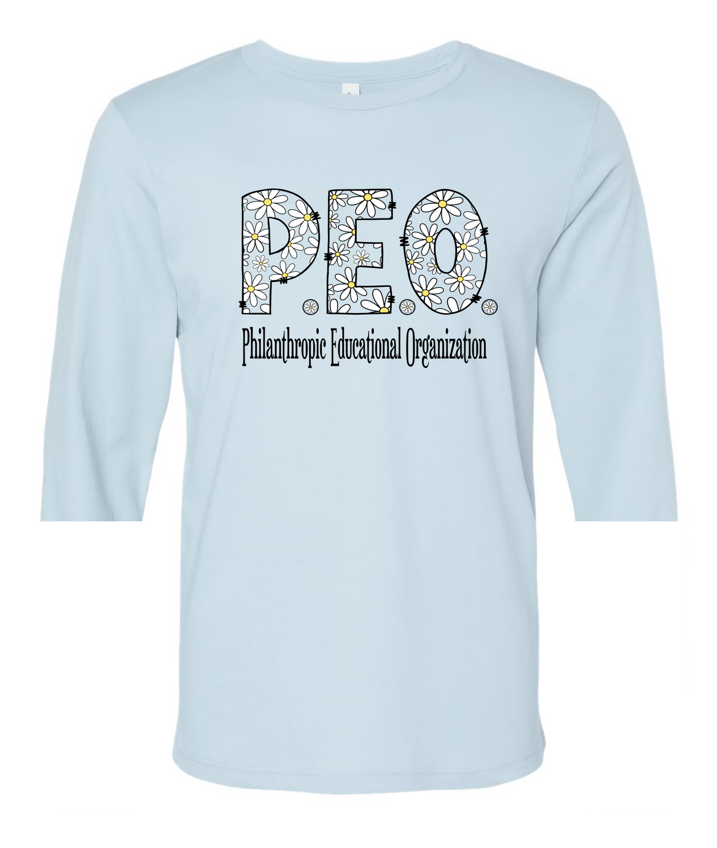 P.E.O. Daisy Font- Crew Neck Unisex Fit