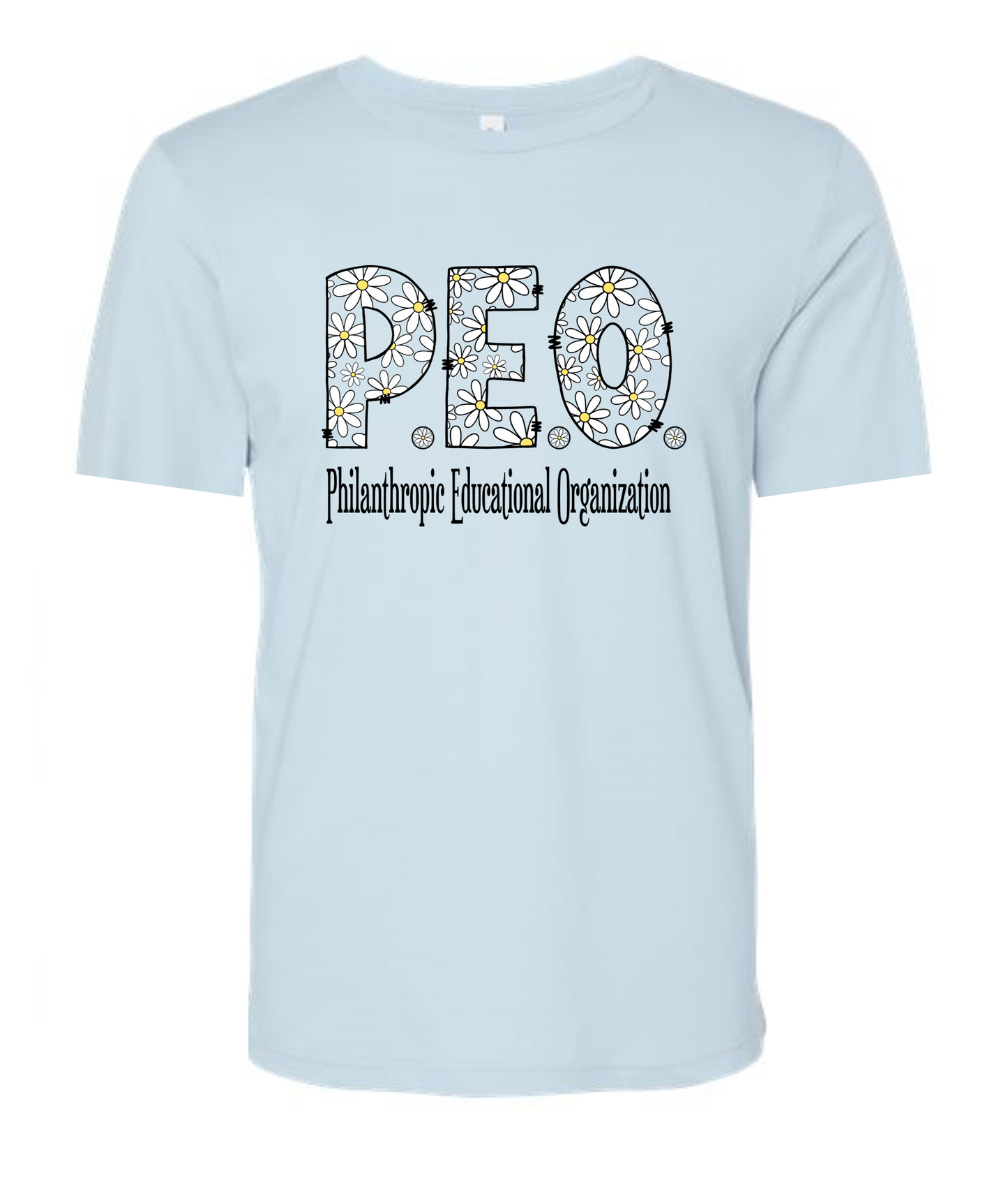 P.E.O. Daisy Font- Crew Neck Unisex Fit