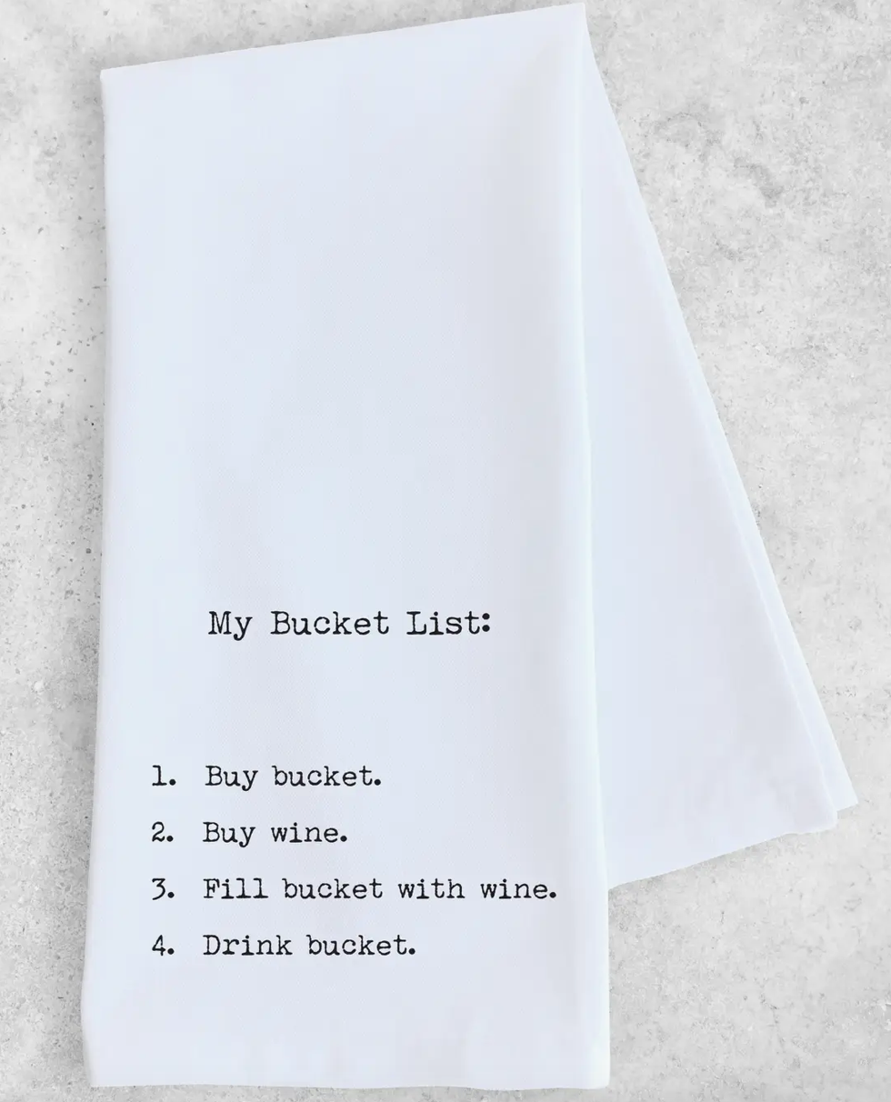 Tea Towel "Bucket List"