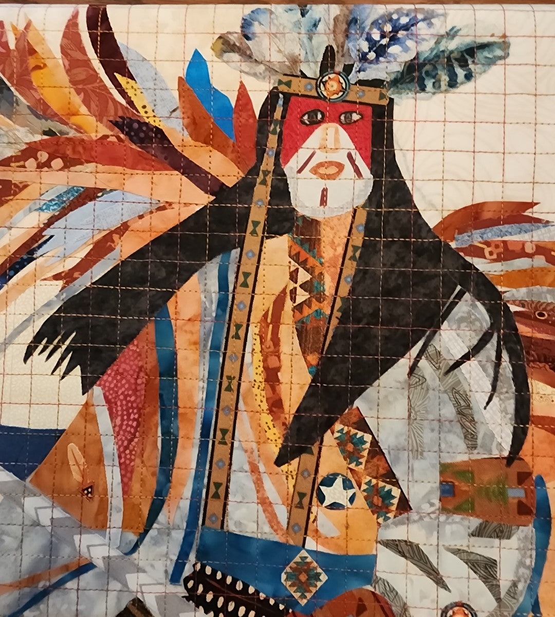 Quilted Collage-Native American Dancer