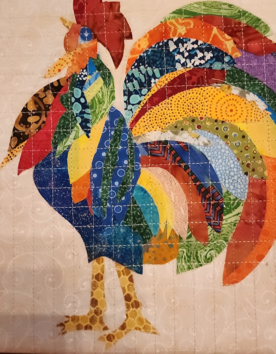 Quilted Collage-Rooster