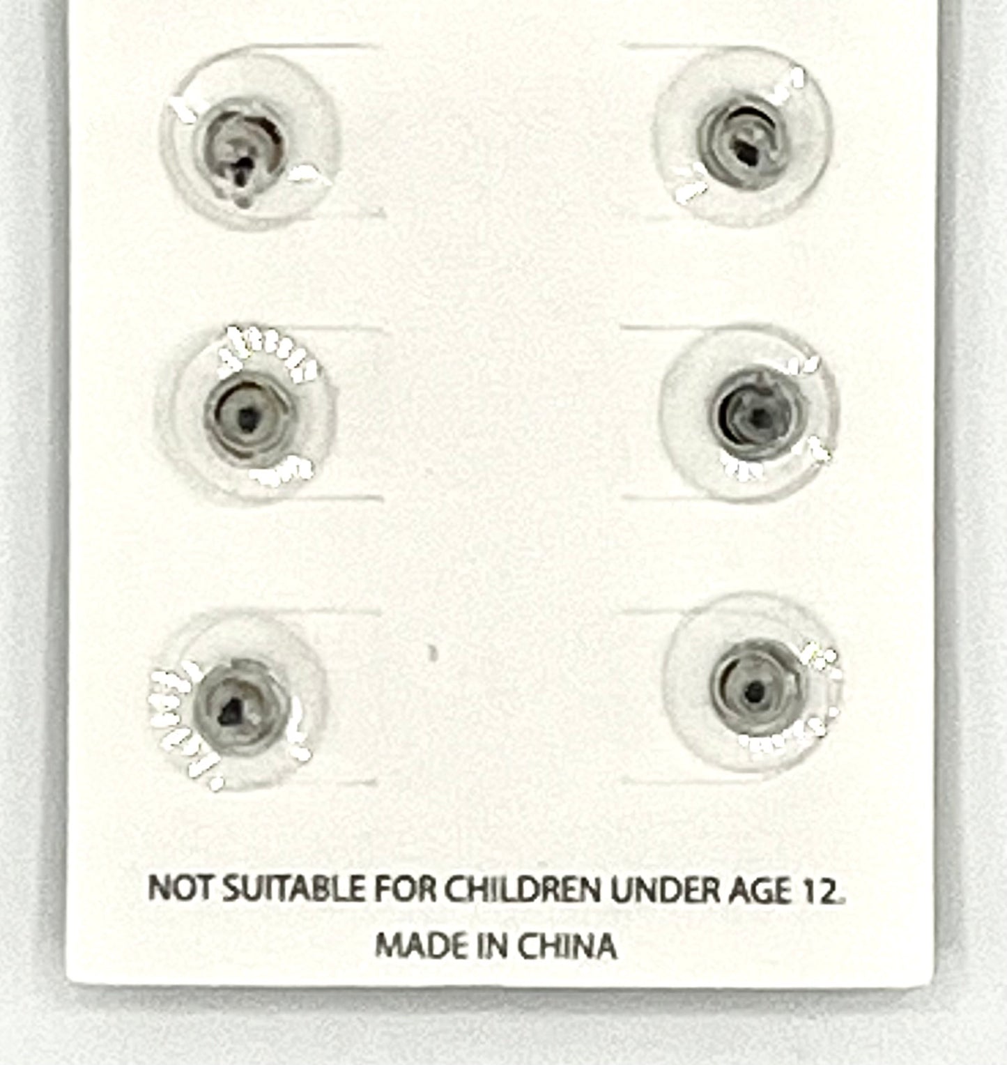 3 Pair Ivory & Silver Colored Earring-Post