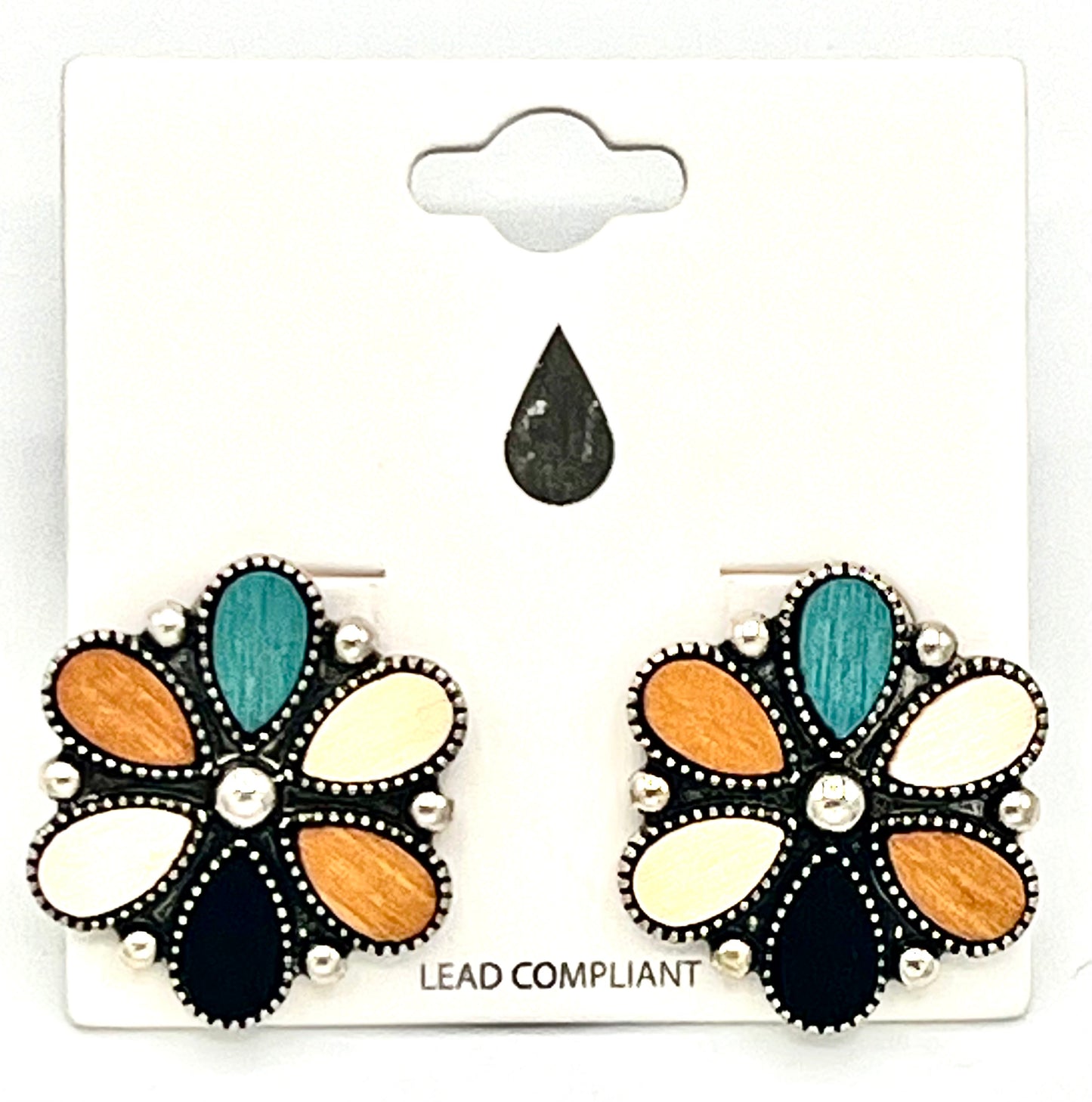 Multi Colored Southwest Daisy Earrings