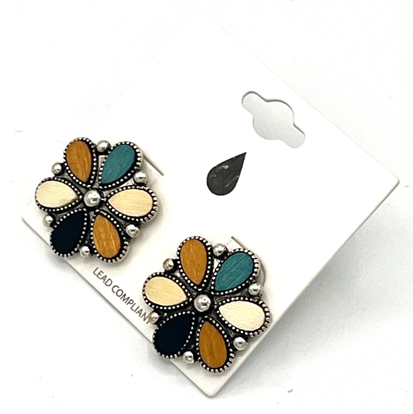 Multi Colored Southwest Daisy Earrings