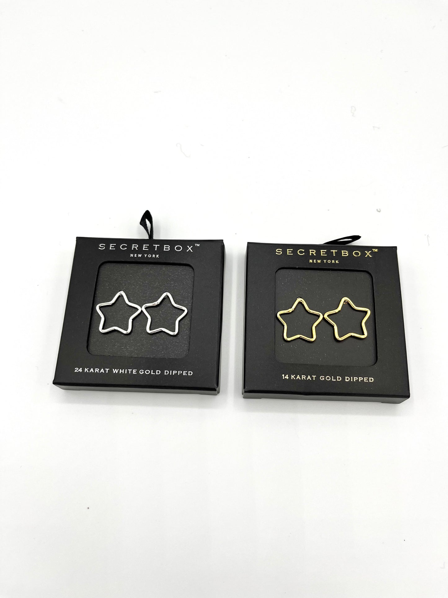14KT Gold Dipped 17mm Star Sharp Earrings-Small