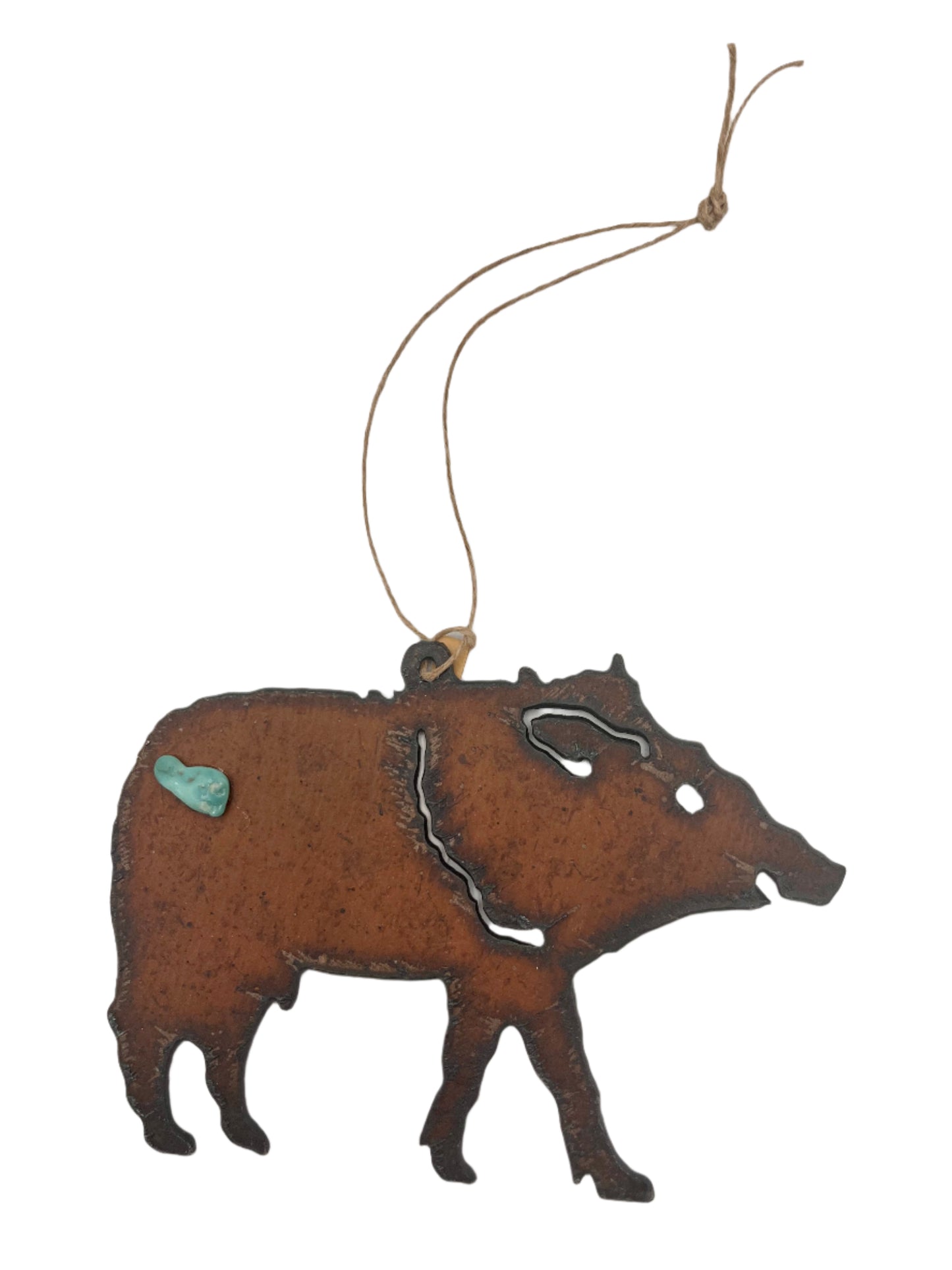 Javalina Ornament-Rustic Metal