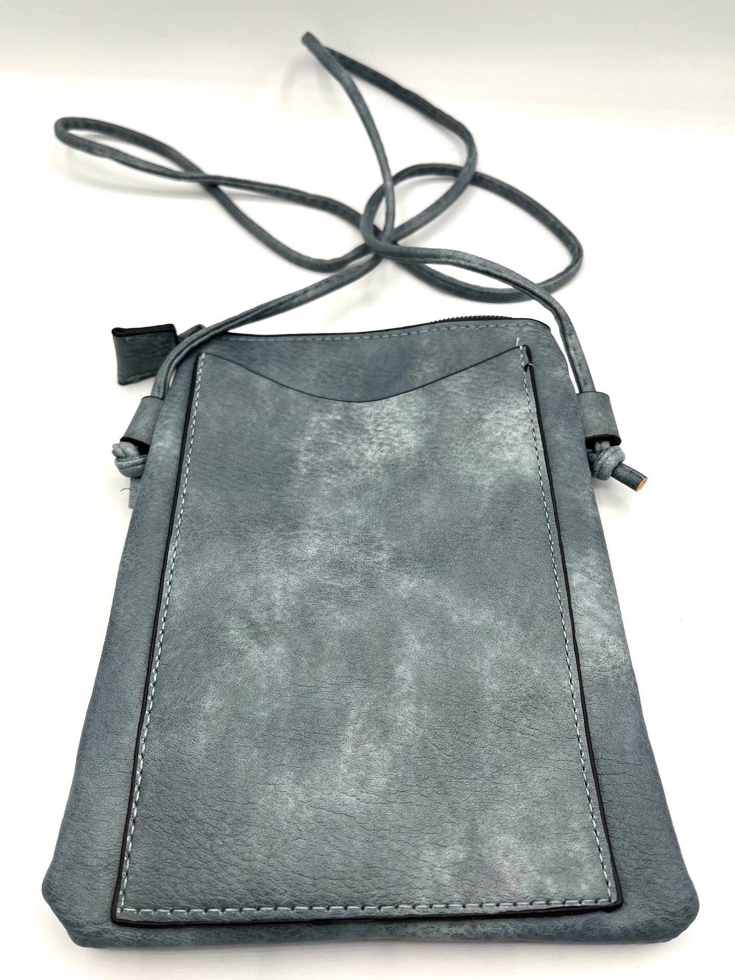 Blue Gray Aztec Crossbody Bag