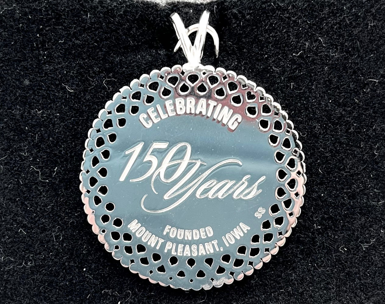 Sterling Silver 150 Year P.E.O. Pendant with Gold Star