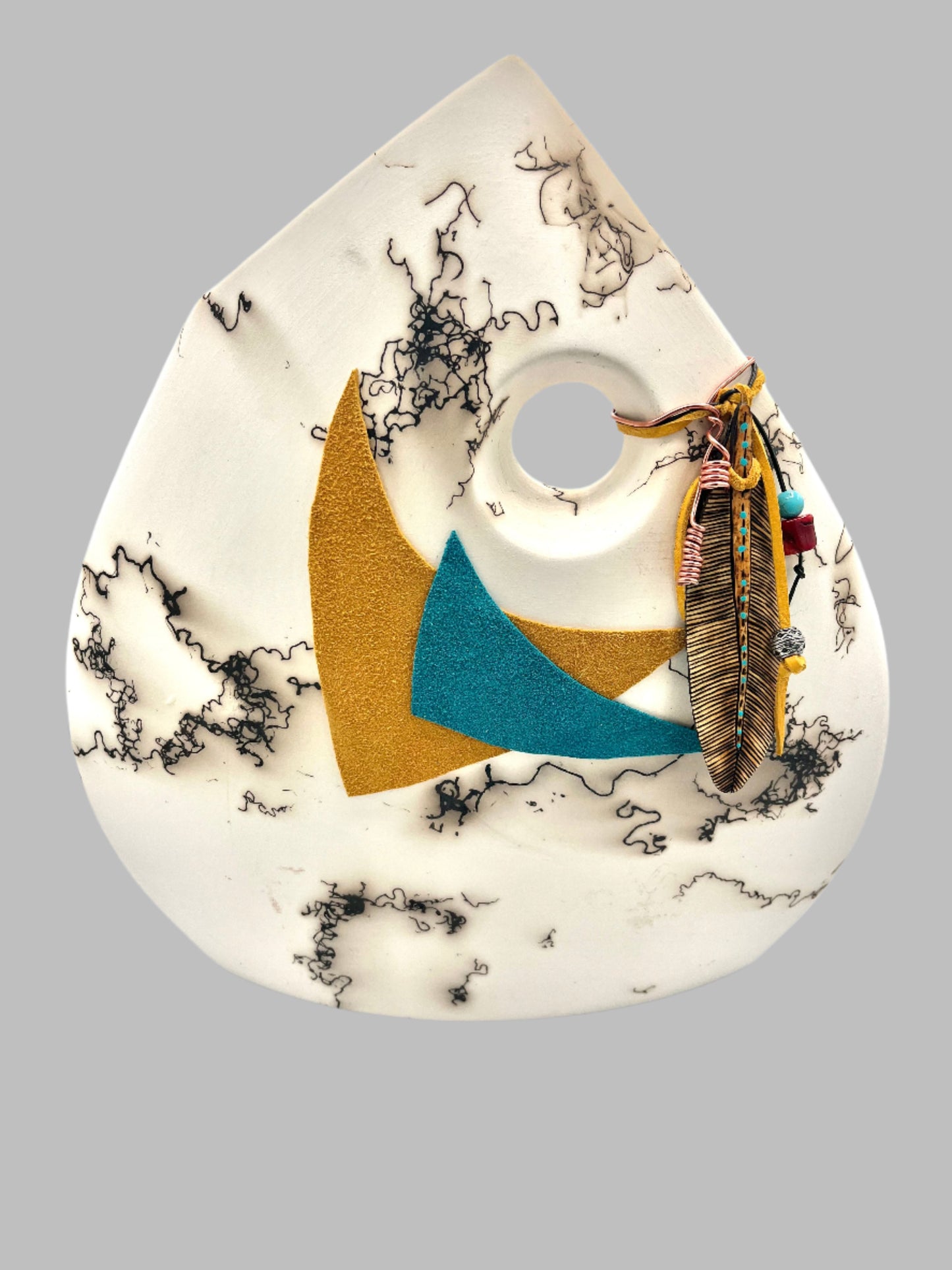 Decorated Horse Hair Pottery