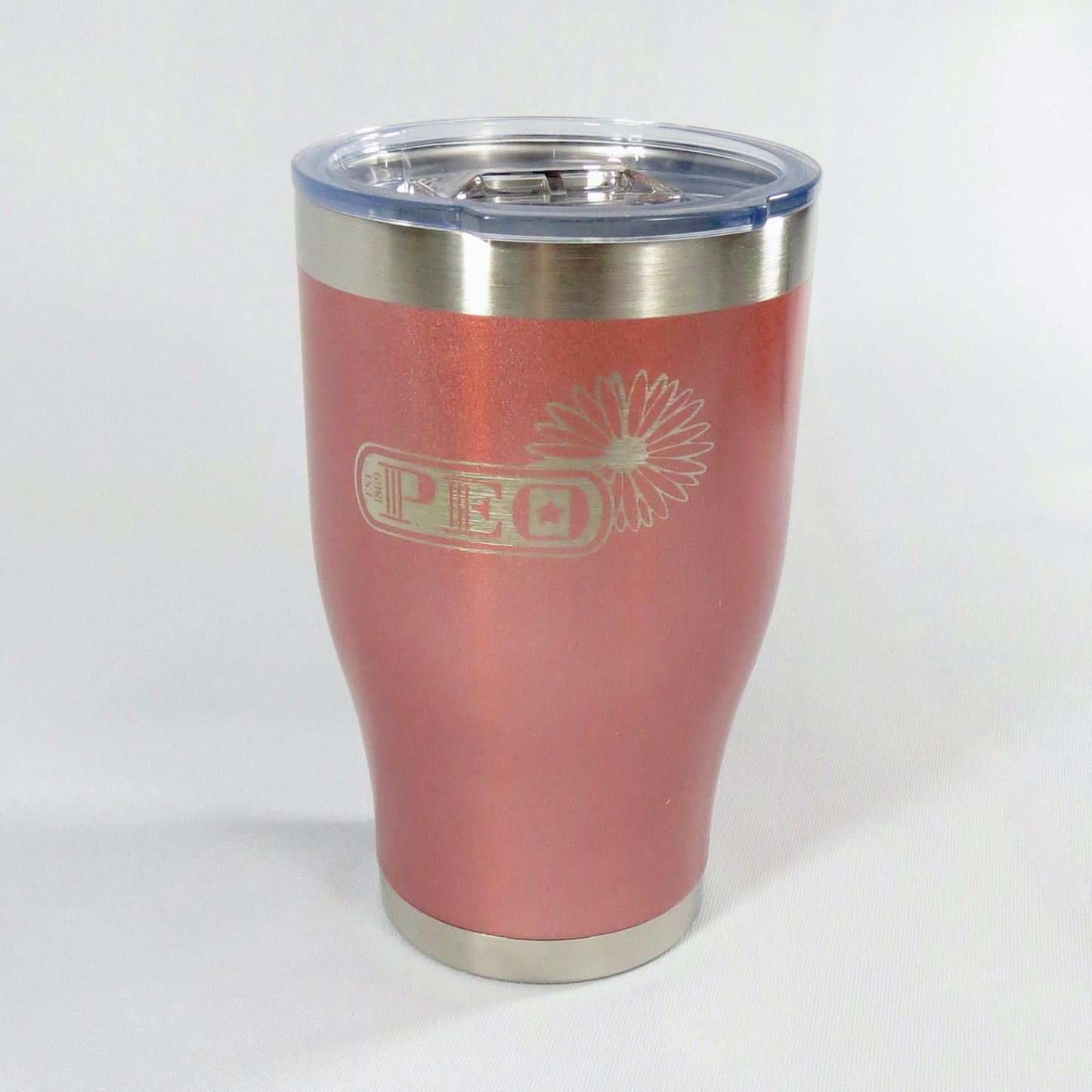 Sophisticated Rose Gold P.E.O./Daisy Travel Mug