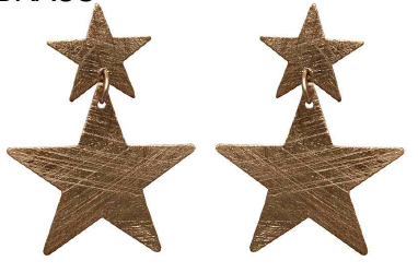 Brass/Gold Color Star Post Earrings