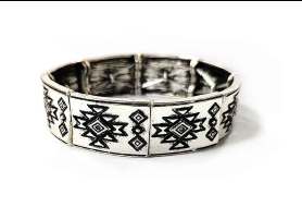 All Silver Southwest Design Bracelet