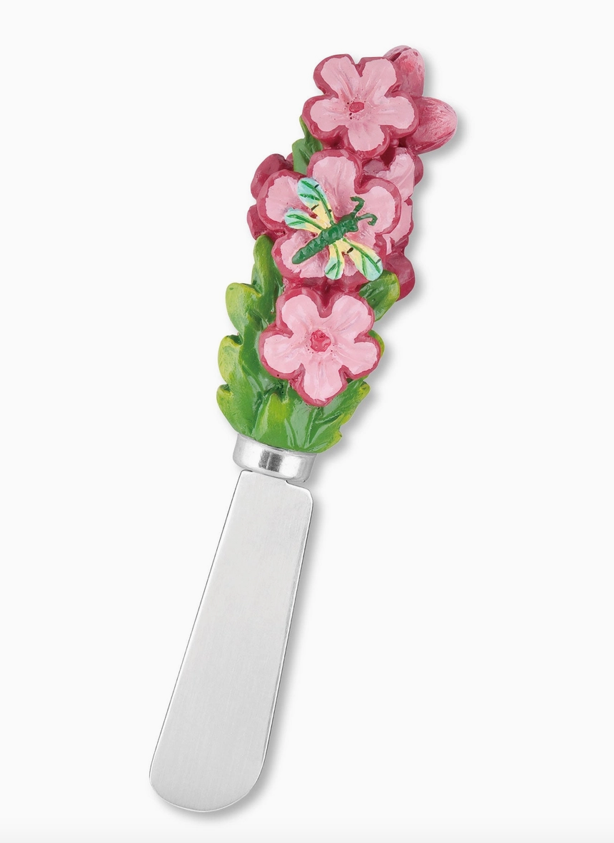 4 Piece Garden Floral Cheese Spreader