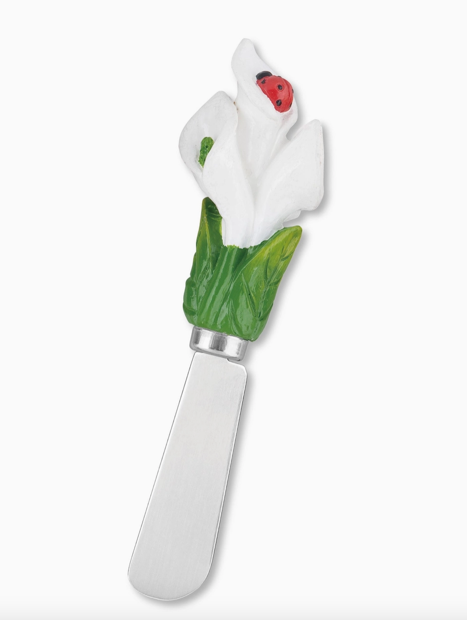4 Piece Garden Floral Cheese Spreader