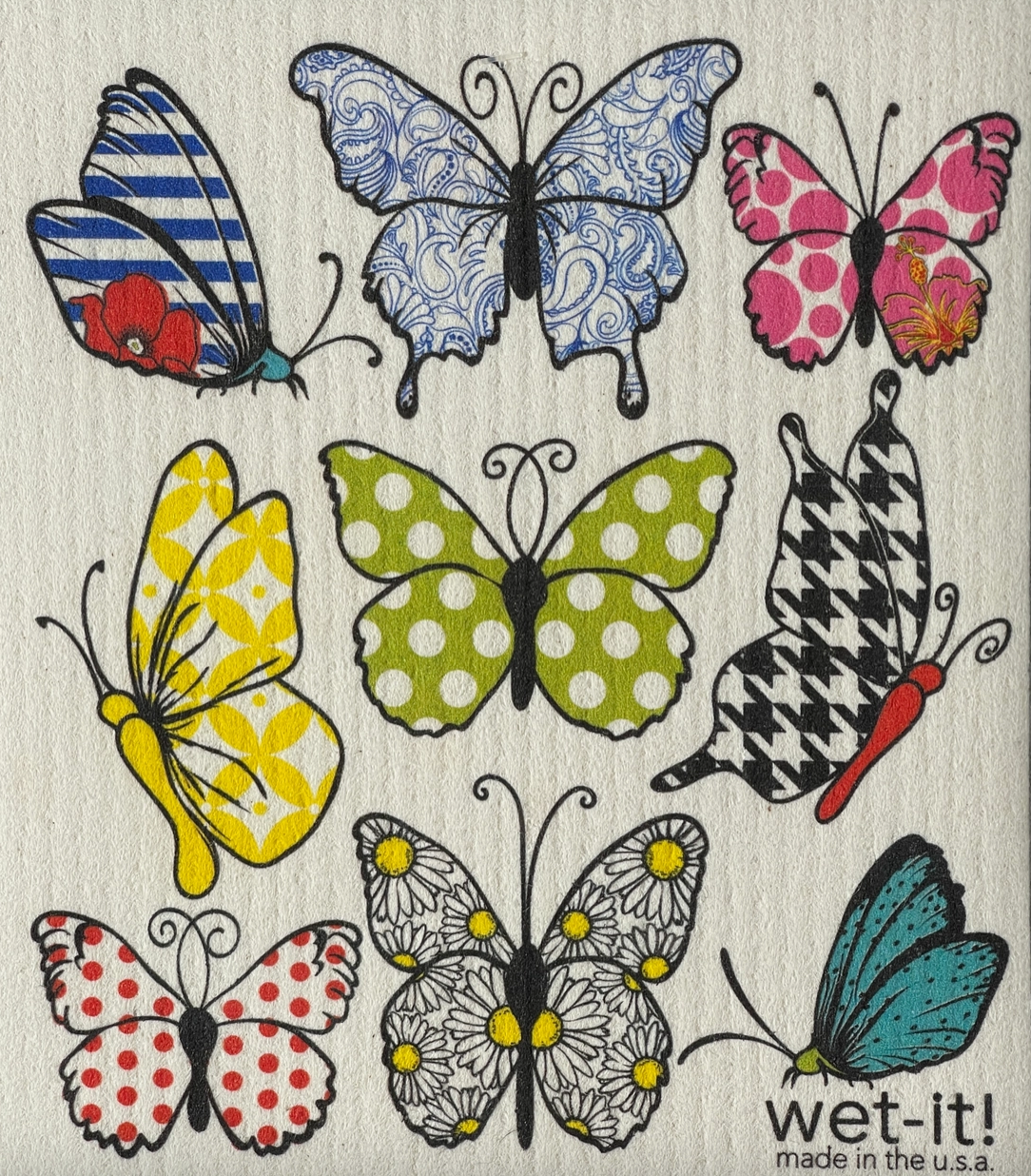 Lively Butterflies-Wet It Cloth