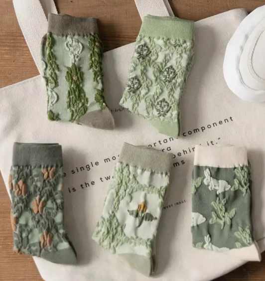 3D Vintage Floral Socks