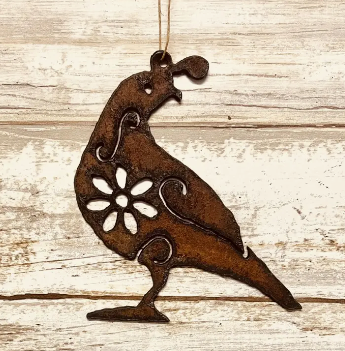Quail Daisy Ornament