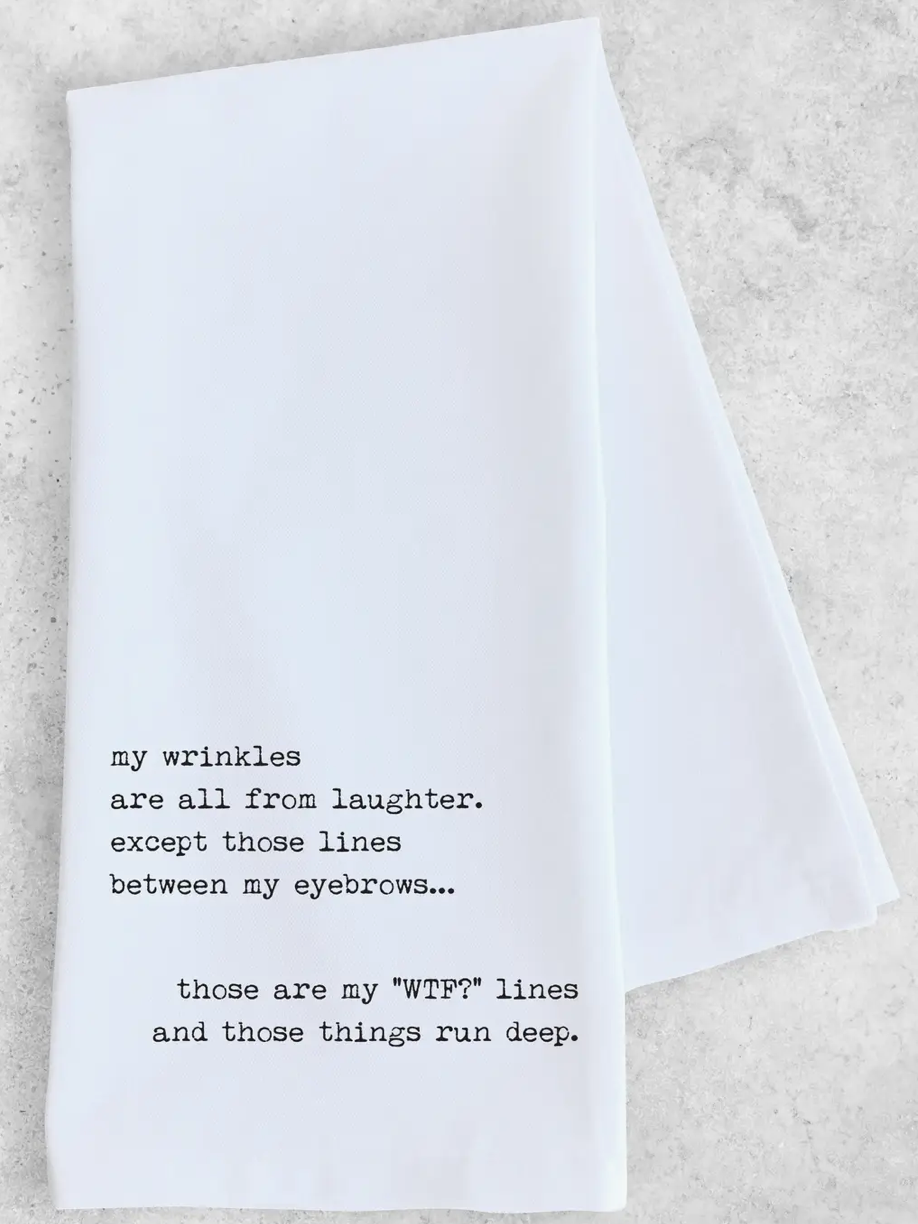 Tea Towel "WTF? Lines"