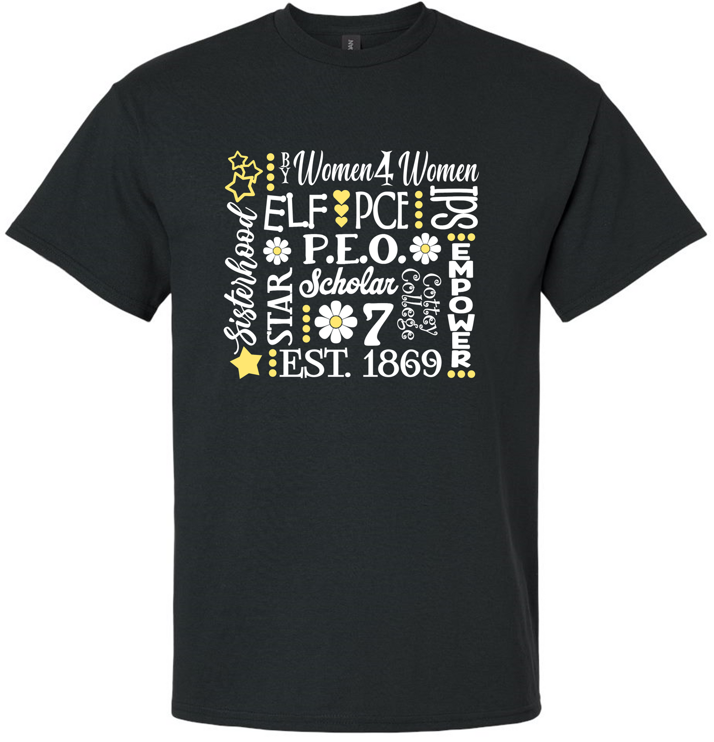 P.E.O. Wordle T-Shirt - Crew Neck Unisex Fit