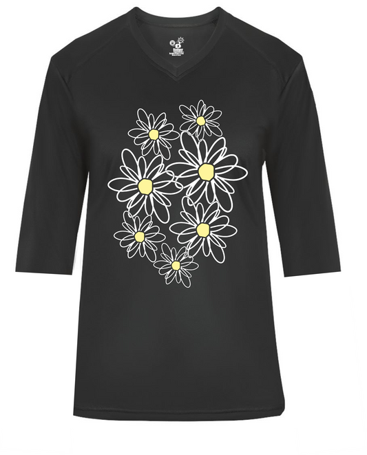 7 Daisies  VNeck Ladies Fit
