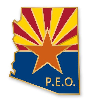 Arizona P.E.O. Pin