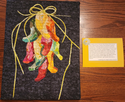 Quilted Collage-Chili Peppers