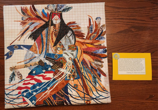 Quilted Collage-Native American Dancer