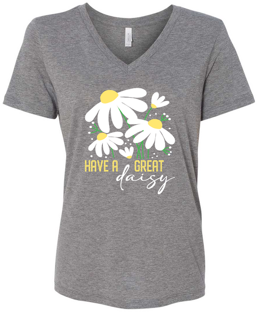 Have a Great Daisy - VNeck Ladies Fit