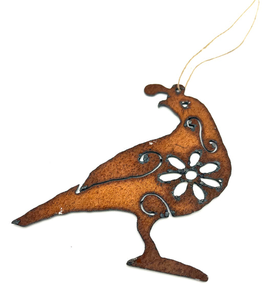 Quail Daisy Ornament
