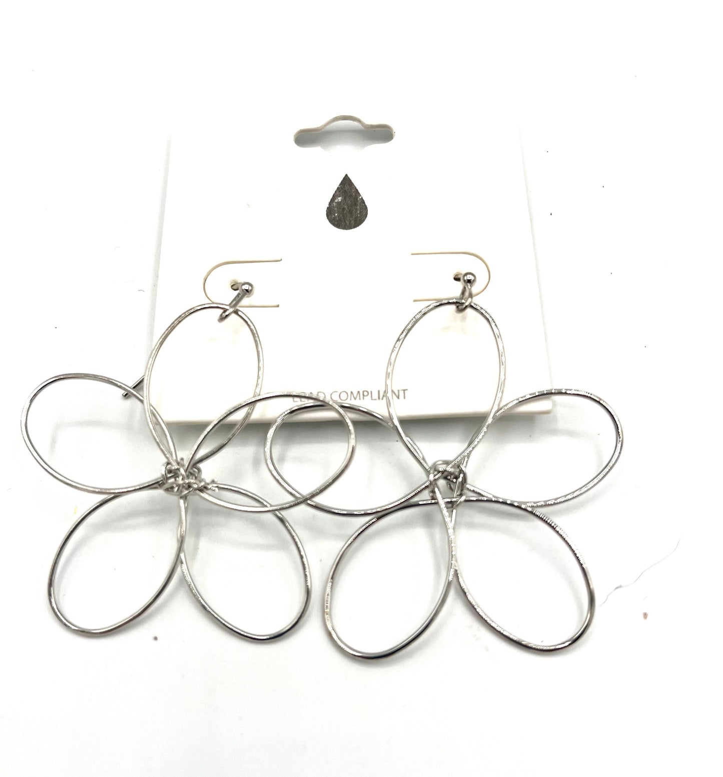 Silver Wire Daisy Earrings