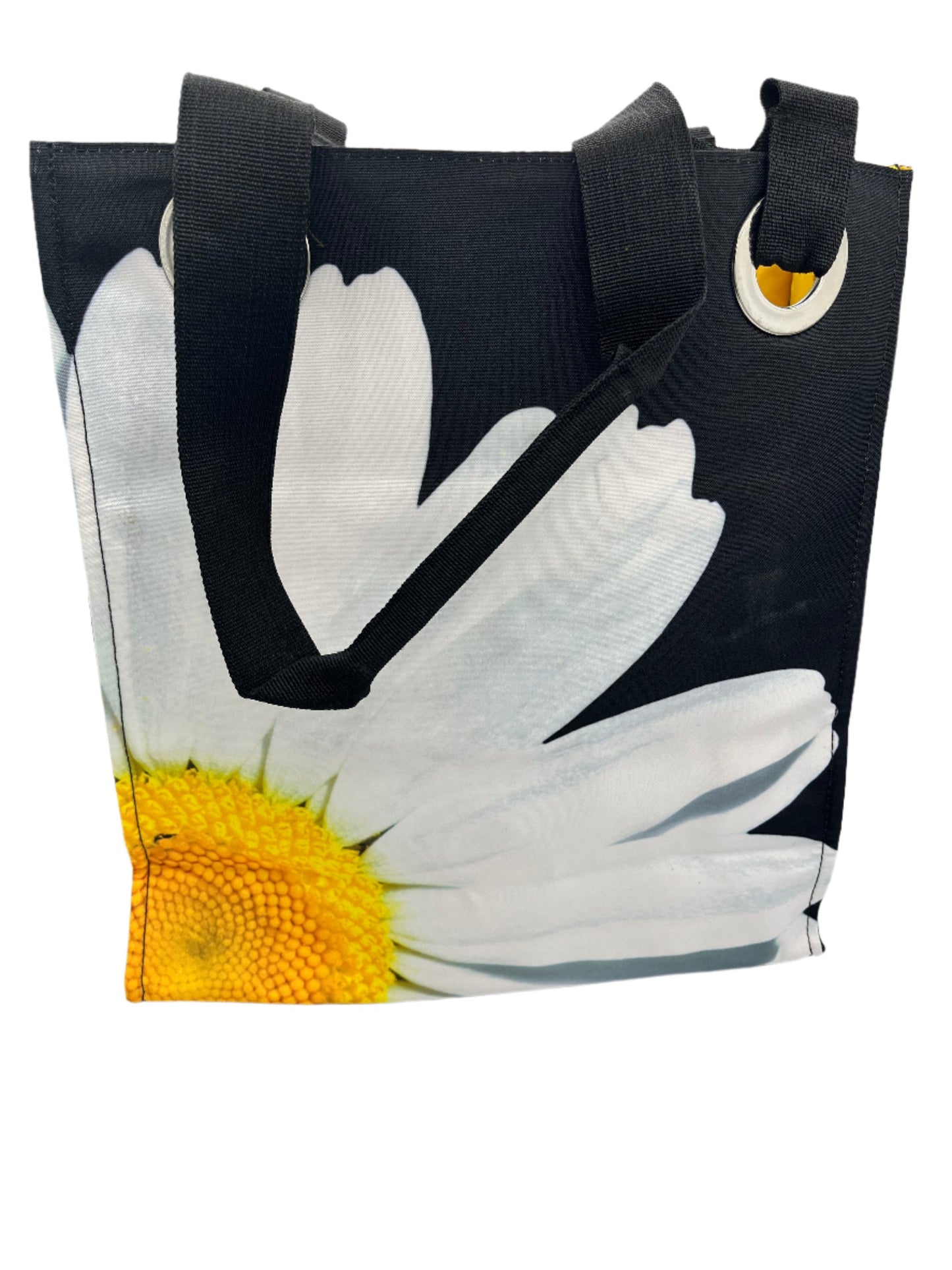 Large White Daisy Print Tote Bag