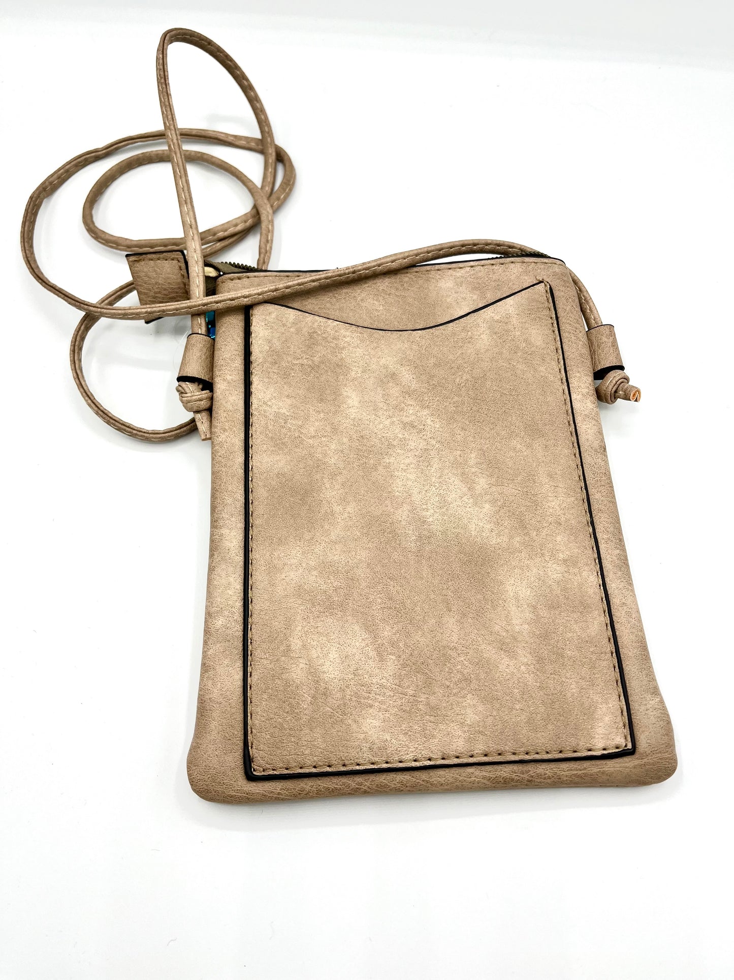 Tan Cactus Design Crossbody Bag