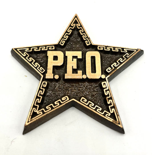 P.E.O. Bronze Star Grave Marker