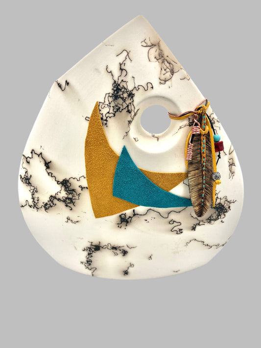 Decorated Horse Hair Pottery