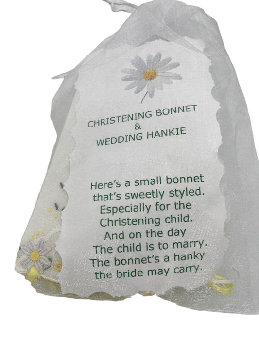 Christening Bonnet & Wedding Hankie