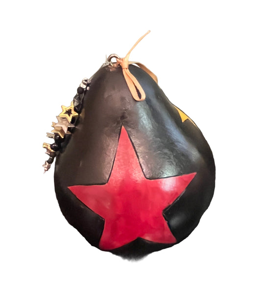 Stars Hand Painted Gourd