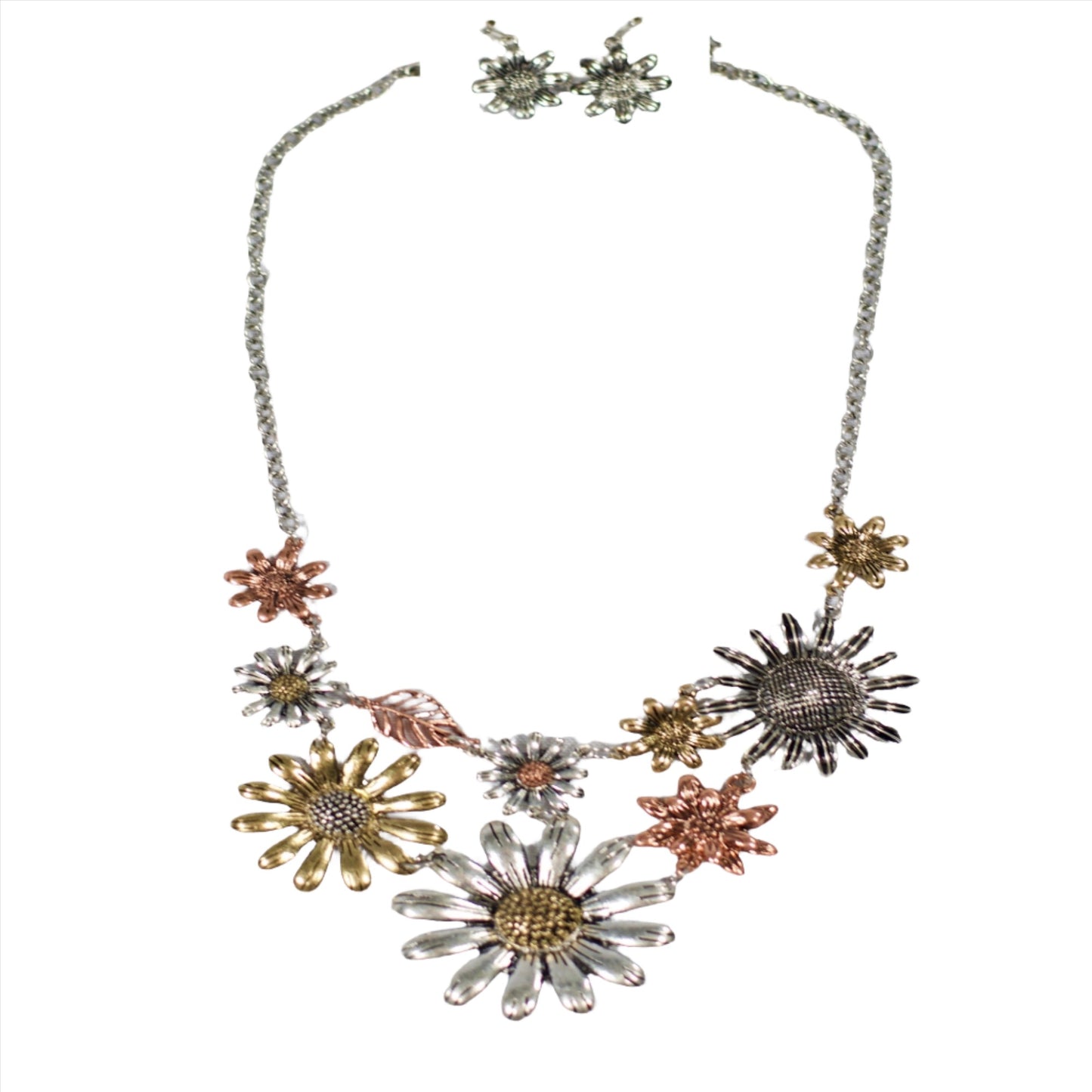 Daisies Everywhere -Necklace and Earring Set