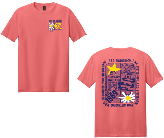 P.E.O Puzzle Coral CrewNeck Unisex Fit