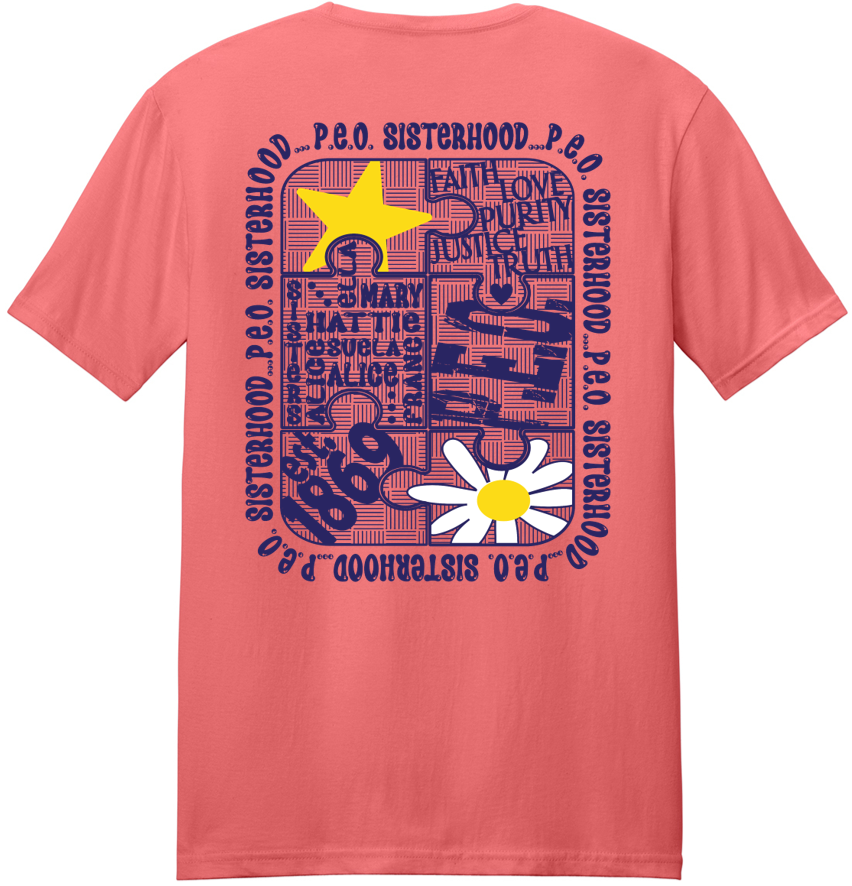 P.E.O Puzzle Coral CrewNeck Unisex Fit