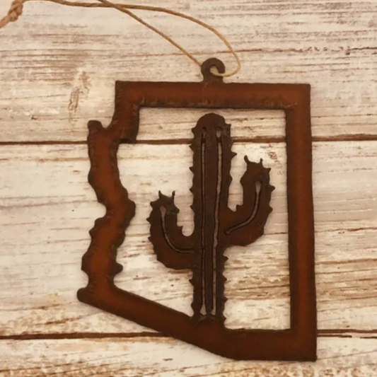 Arizona State  with Saguaro Cactus Ornament