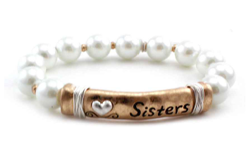 Pearl and Brass Sisters Bracelet