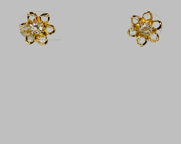 Daisy with CZ Center. 18 K Gold filled