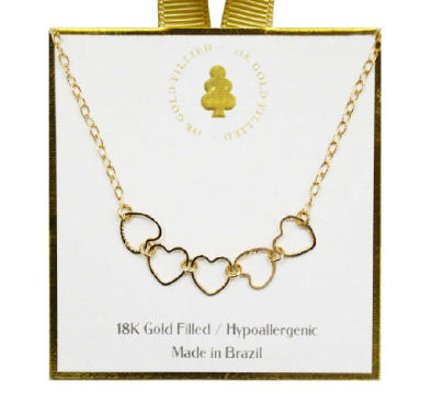 18 K Gold Filled Heart Necklace