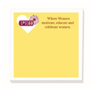 P.E.O. Sticky Note Pad