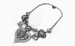 All Silver Hearts Necklace &amp; Earrings
