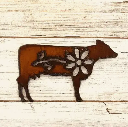 Daisy Cut Out Cow Magnet