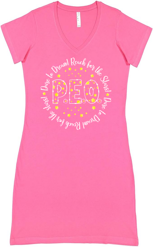 Dare To Dream...Reach for the Stars! VNeck Sleep Shirt